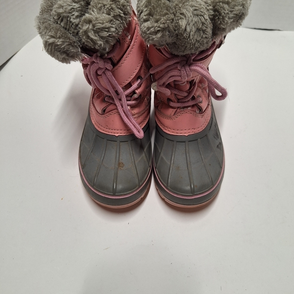 Stylish Pink and Gray Kids Boots